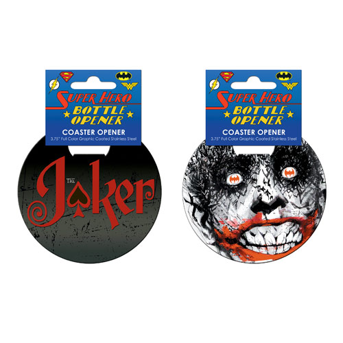 Batman Joker Close up Smile Coaster Bottle Opener